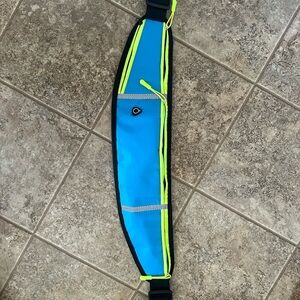 Blue Neon Trim Running Belt